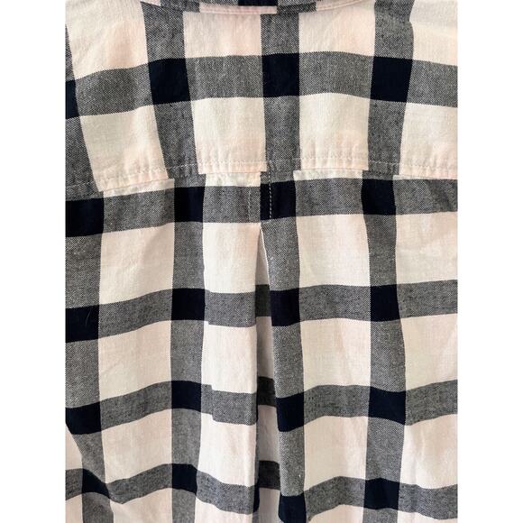 Tommy Hilfiger Women’s Flannel Button Up Shirt Navy and Pink - Medium - Picture 6 of 9